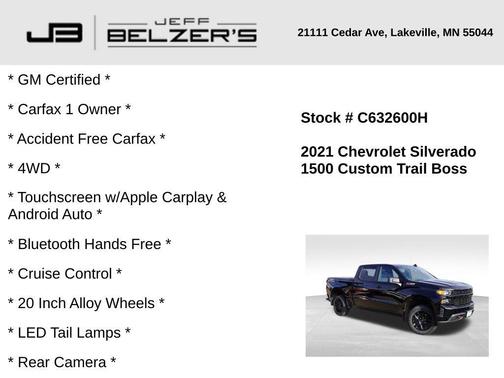 2021 Chevrolet Silverado 1500 Custom Trail Boss