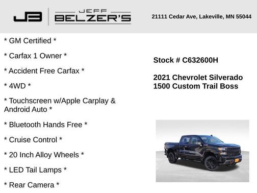 2021 Chevrolet Silverado 1500 Custom Trail Boss