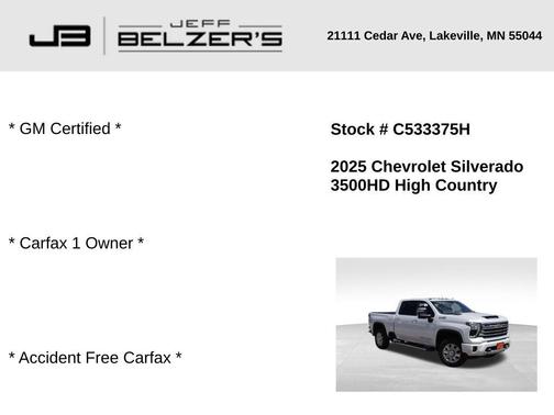 2025 Chevrolet Silverado 3500 High Country