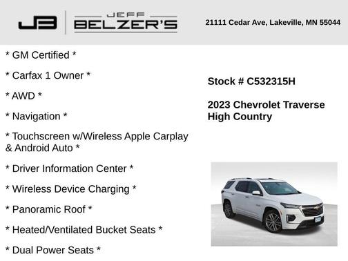 2023 Chevrolet Traverse High Country