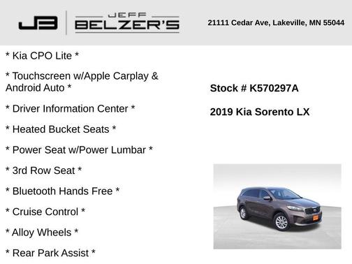 2019 Kia Sorento LX