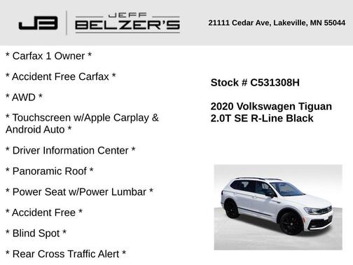 2020 Volkswagen Tiguan 2.0T SE R-Line Black