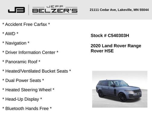 2020 Land Rover Range Rover P525 HSE