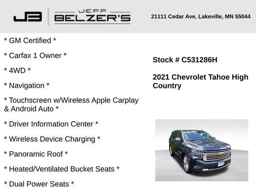 2021 Chevrolet Tahoe High Country