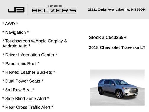 2018 Chevrolet Traverse LT Leather
