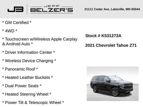 2021 Chevrolet Tahoe Z71