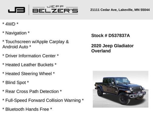 2020 Jeep Gladiator Overland