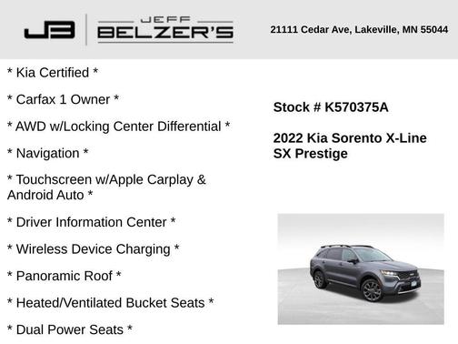 2022 Kia Sorento SX Prestige