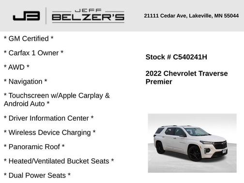 2022 Chevrolet Traverse Premier