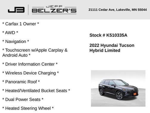 2022 Hyundai TUCSON Hybrid Limited