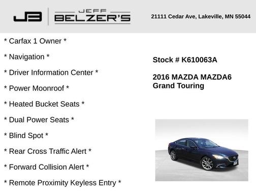 2016 Mazda Mazda6 i Grand Touring
