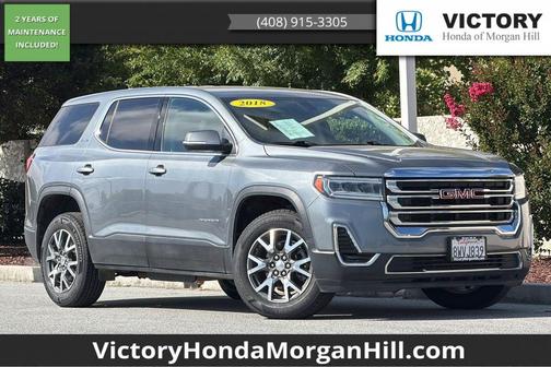 Satin Steel Metallic 2021 GMC Acadia SLE