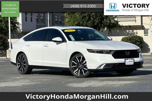 Platinum White Pearl 2025 Honda Accord Hybrid Touring