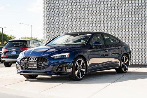 Blue Metallic 2025 Audi A5 Sportback 45 S Line Premium Plus