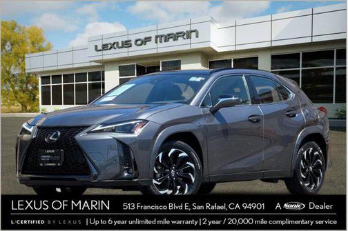 Cloudburst Gray with Obsidian Roof 2024 Lexus UX 250h F Sport