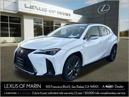 Ultra White w/Obsidian Roof 2024 Lexus UX 250h F Sport
