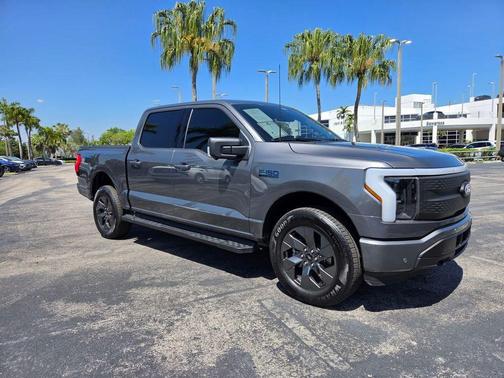 Gray Metallic 2025 Ford F-150 Lightning Flash