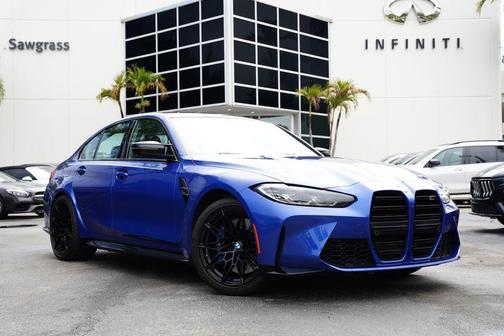 Blue Metallic 2024 BMW M3 Competition xDrive