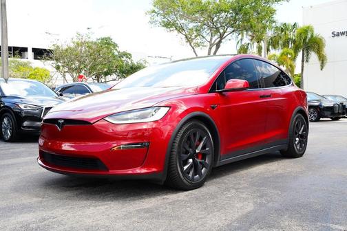 Red 2024 Tesla Model X Plaid