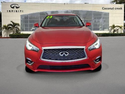 Dynamic Sunstone Red 2023 INFINITI Q50 LUXE