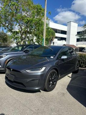 Gray 2022 Tesla Model X Plaid
