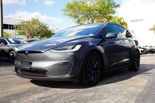 Gray 2022 Tesla Model X Plaid