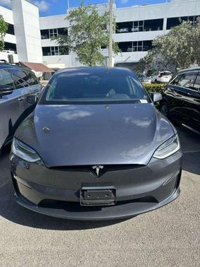 Gray 2022 Tesla Model X Plaid