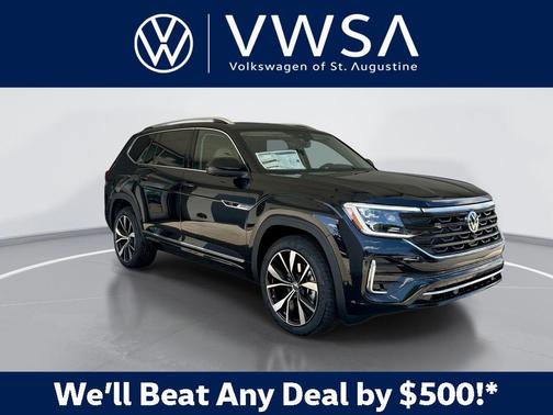 Deep Black Pearl 2026 Volkswagen Atlas 2.0T SEL Premium R-Line 4MOTION