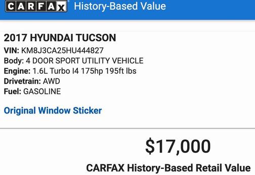 2017 Hyundai TUCSON Limited