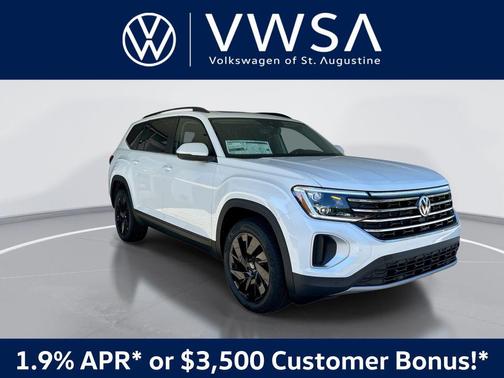 opal white pearl 2026 Volkswagen Atlas 2.0T SE w/Technology