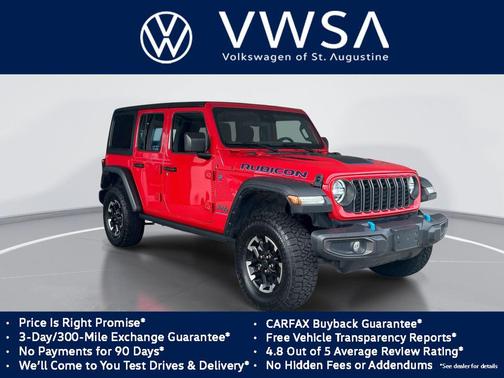 Firecracker Red Clearcoat 2024 Jeep Wrangler 4xe Rubicon