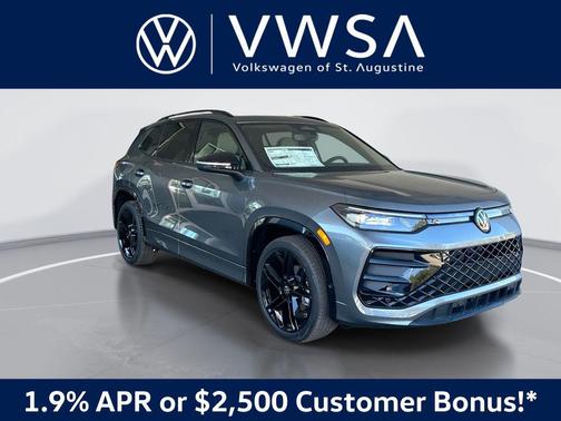 platinum gray metallic 2026 Volkswagen Tiguan 2.0T SE R-Line Black