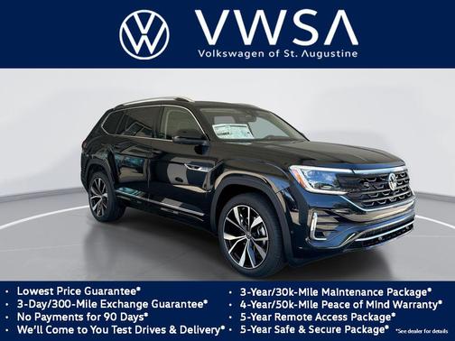 Deep Black Pearl 2026 Volkswagen Atlas 2.0T SEL Premium R-Line 4MOTION