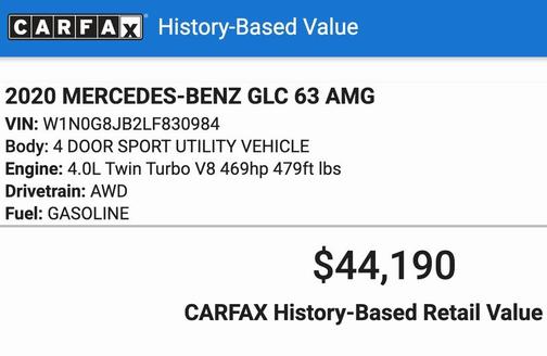 2020 Mercedes-Benz AMG GLC 63 4MATIC