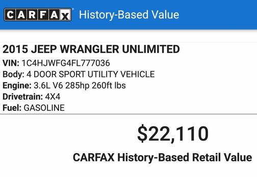 2015 Jeep Wrangler Unlimited Rubicon