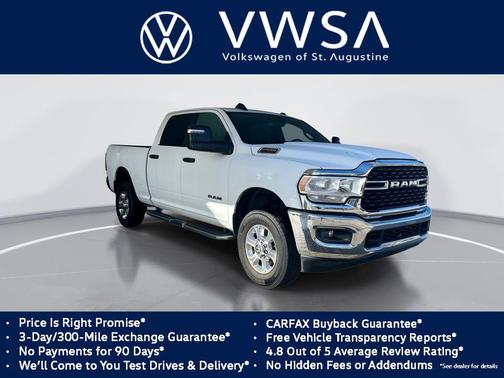 Bright White Clearcoat 2024 RAM 2500 Big Horn Crew Cab 4x4 6'4' Box