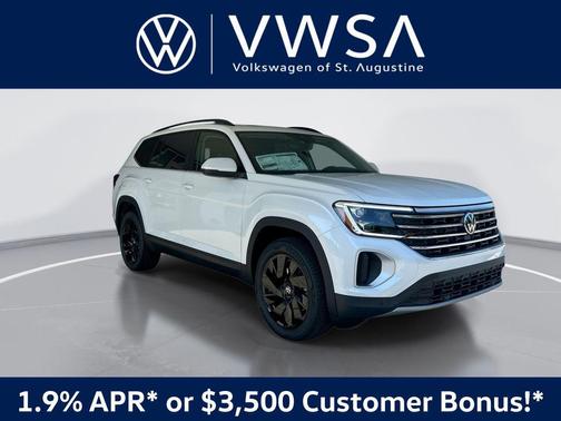 opal white pearl 2026 Volkswagen Atlas 2.0T SE w/Technology