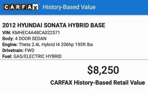 Photo 3 of 35 of 2012 Hyundai Sonata Hybrid Base