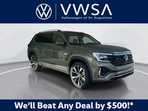 Avocado Green Pearl 2026 Volkswagen Atlas 2.0T SEL Premium R-Line 4MOTION