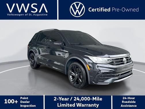 Deep Black Pearl 2024 Volkswagen Tiguan 2.0T SE R-Line Black