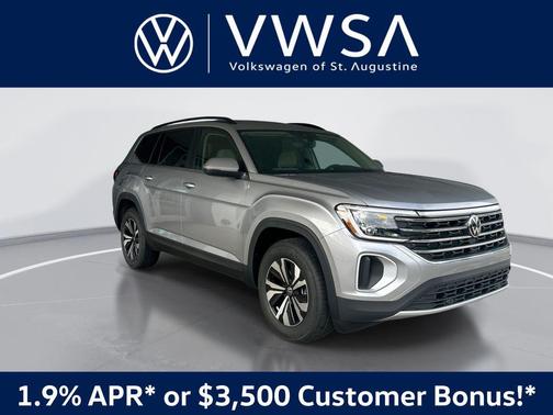 silver mist metallic 2026 Volkswagen Atlas 2.0T SE