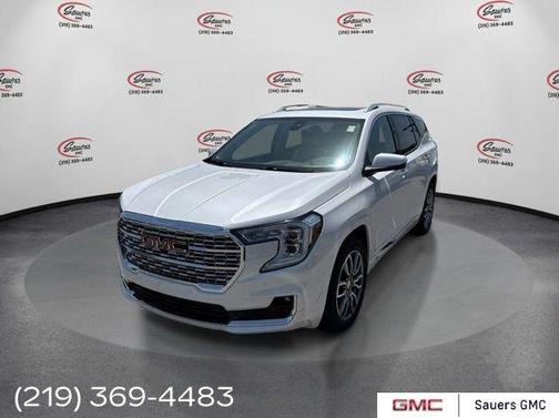 White Frost Tri-Coat 2022 GMC Terrain Denali