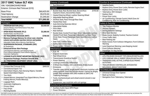 Crimson Red Tintcoat 2017 GMC Yukon SLT