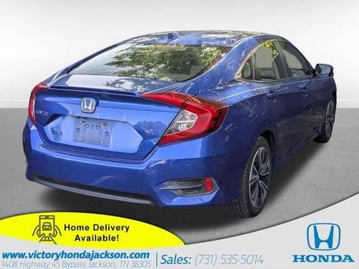 Aegean Blue Metallic 2018 Honda Civic EX-L