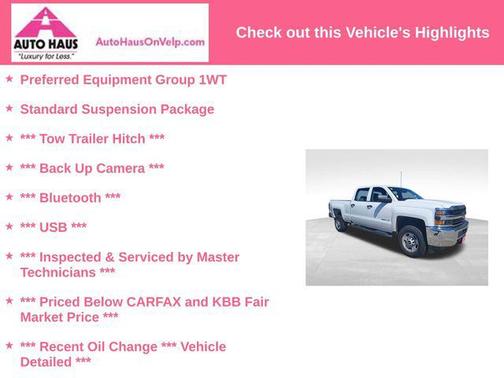 Summit White 2016 Chevrolet Silverado 2500 WT