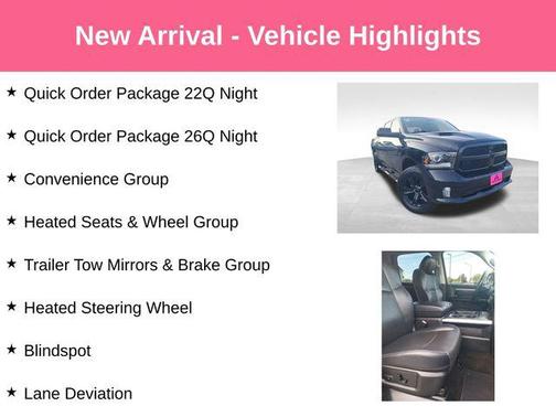 Brilliant Black Crystal Pearlcoat 2017 RAM 1500 Night Crew Cab 4x4 5'7' Box