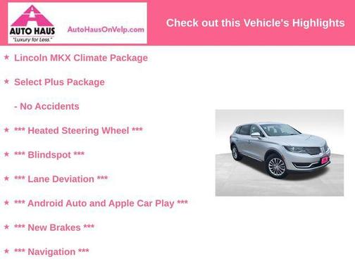 Ingot Silver 2018 Lincoln MKX Select