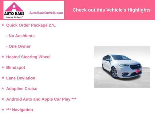 Bright White Clearcoat 2023 Chrysler Pacifica Touring L