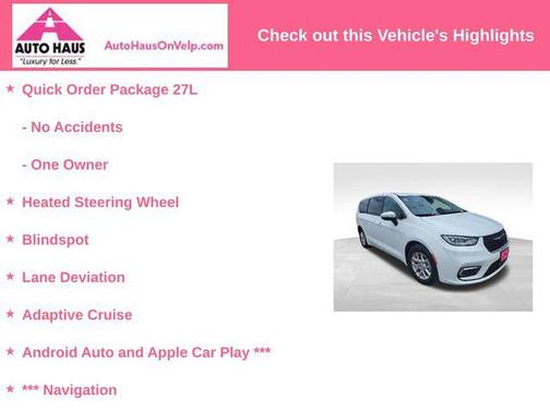 Bright White Clearcoat 2023 Chrysler Pacifica Touring L