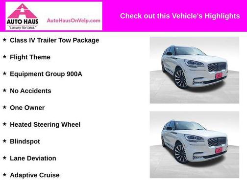 Pristine White Metallic Tri-Coat 2023 Lincoln Aviator Black Label Grand Touring AWD